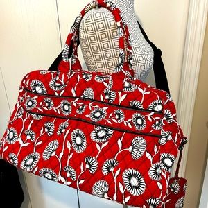 Vera Bradley weekender tote.